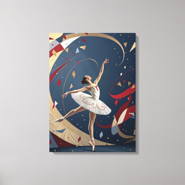 Melody in Motion Abstract Ballerina  Canvas Print (Front)