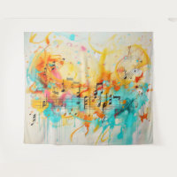 Melody of colours and music notes