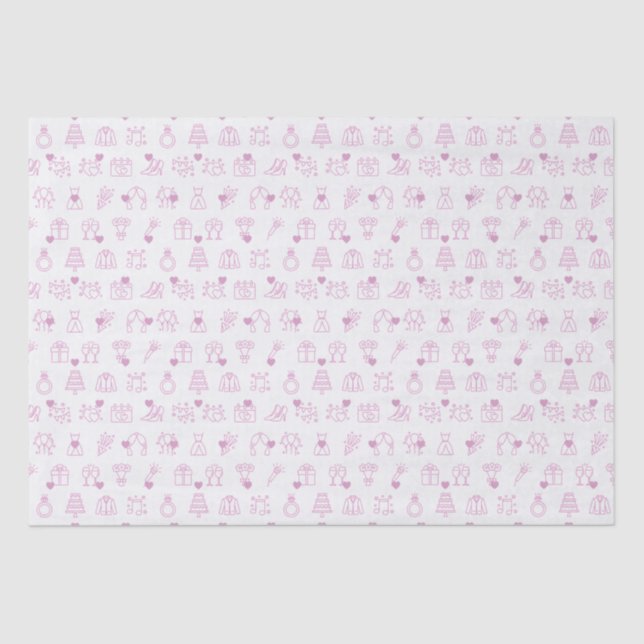 Melody of Love: Wedding Lines Pattern Tissue Paper (Front)