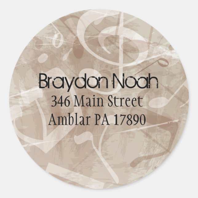 MELODY of the TORAH Return address sticker (Front)