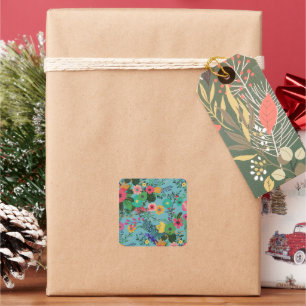 Melody Spring Blossoming Garden Square Sticker