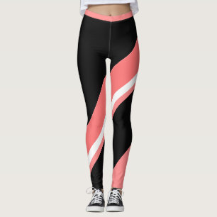 Melon Black Color block Leggings femmes