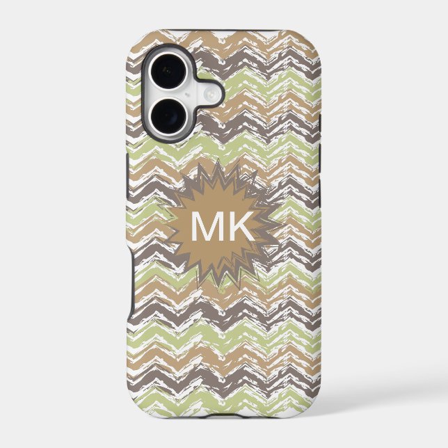 Melon Brandy Scribble ZigZag Pattern (Back)