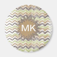 Melon Brandy Scribble ZigZag Pattern