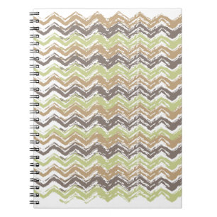 Melon Brandy Scribble ZigZag Pattern Notebook