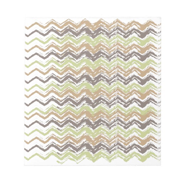 Melon Brandy Scribble ZigZag Pattern Notepad (Front)