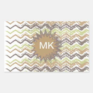 Melon Brandy Scribble ZigZag Pattern Sticker