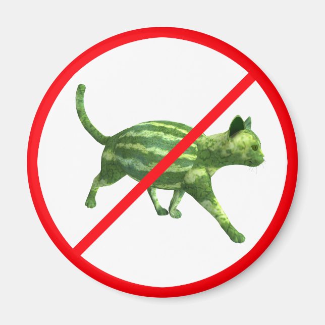Melon Cats Prohibited! Magnet (Front)