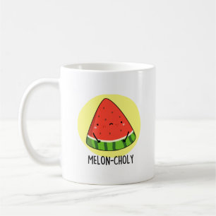 Melon-choly Funny Sad Watermelon Pun  Coffee Mug