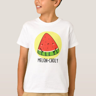 Melon-choly Funny Sad Watermelon Pun  T-Shirt