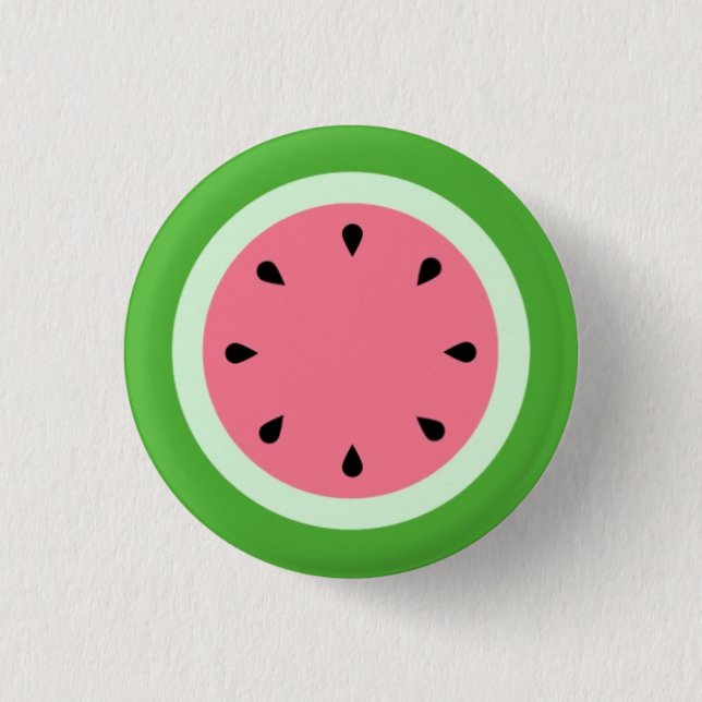 Melon d'eau / Watermelon 1 Inch Round Button (Front)
