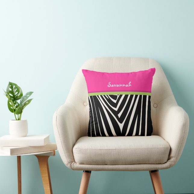 Melon et rose personnalisent le Coussin Zebra élég (Chaise)