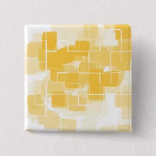 "Melon" Geometric Abstract 2 Inch Square Button