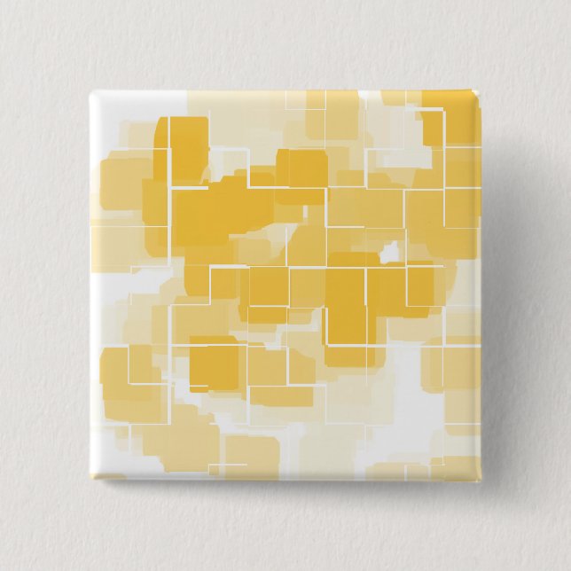 "Melon" Geometric Abstract 2 Inch Square Button (Front)