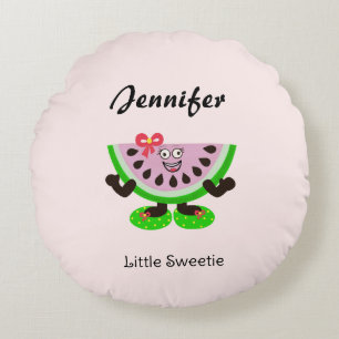 Melon girl  round pillow