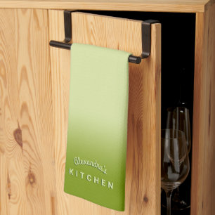 Melon Green Ombre Kitchen Towel
