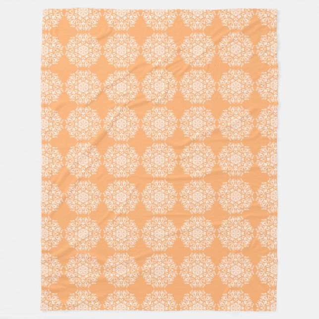 Melon Mandala Fleece Blanket (Front)