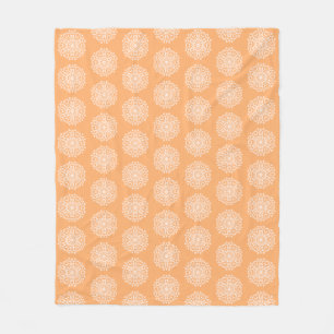 Melon Mandala Fleece Blanket