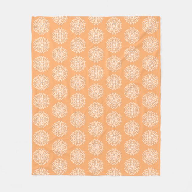 Melon Mandala Fleece Blanket (Front)
