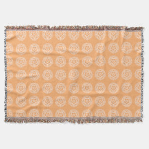 Melon Mandala Throw Blanket