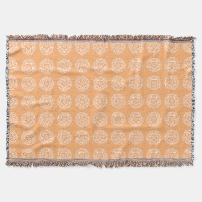 Melon Mandala Throw Blanket (Front)