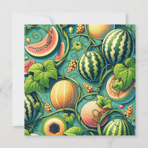 Melon Medley: A Vibrant Vineyard Patchwork Invitation