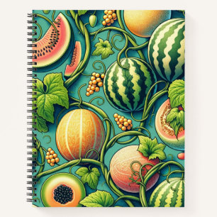 Melon Medley: A Vibrant Vineyard Patchwork Notebook