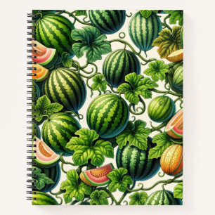 Melon Medley: A Vibrant Vineyard Patchwork Notebook