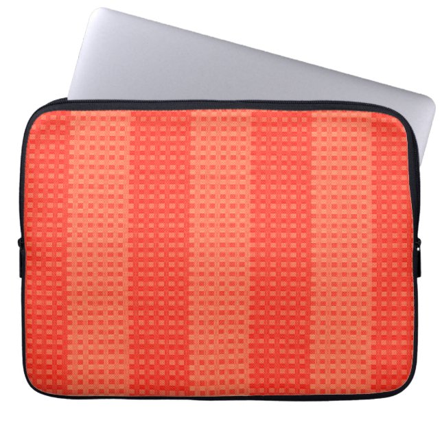Melon Orange Stripes Electronics Bag (Front)