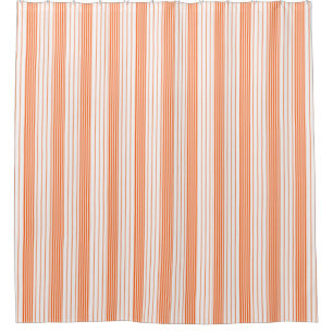 Melon Orange & White Vertical Stripes