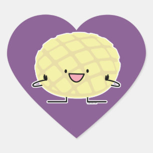 Melon Pan Japanese concha sweet bread patisserie Heart Sticker