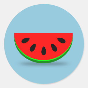 Melon Segment Classic Round Sticker
