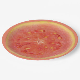 Melon Slice Summer Bar B Q Paper Plate