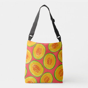 Melon slices watercolor pattern crossbody bag