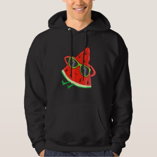 Melon Summer Fruit Sunglasses On Watermelon Hoodie