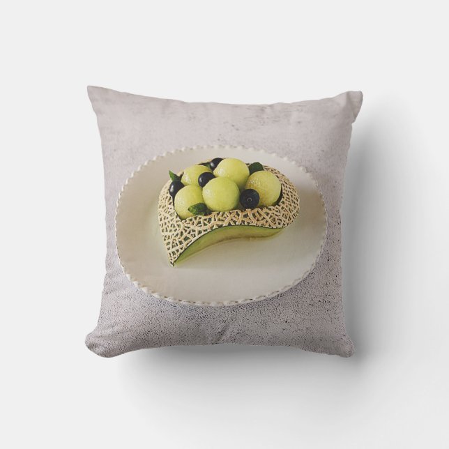 melon throw pillow (Front)
