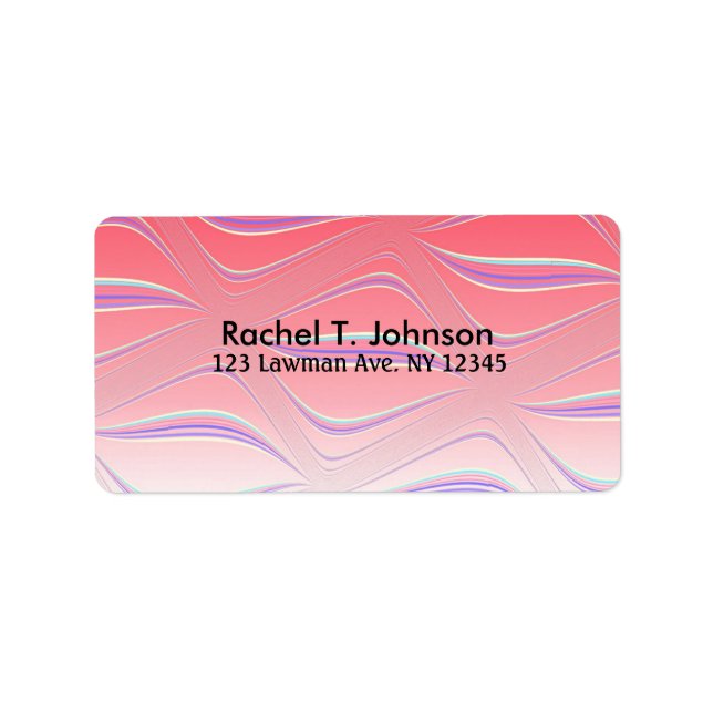 Melon Wavy Fractal Art Label (Front)