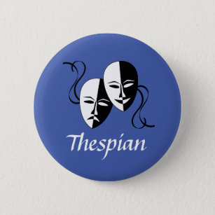 Melpo Thespian Masks  2 Inch Round Button
