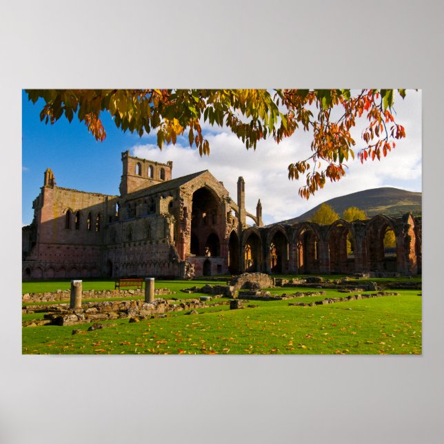 Melrose Abbey, Ecosse Poster (Devant)
