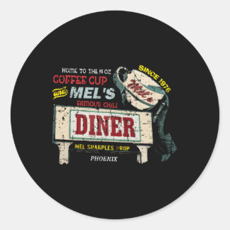 Mel'S Diner From Alice Distressed Classic Round Sticker
