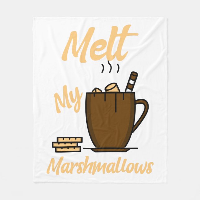Melt My Marshmallows Fleece Blanket (Front)