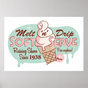 Melt 'n' Drip Soft Serve Ice Cream Print