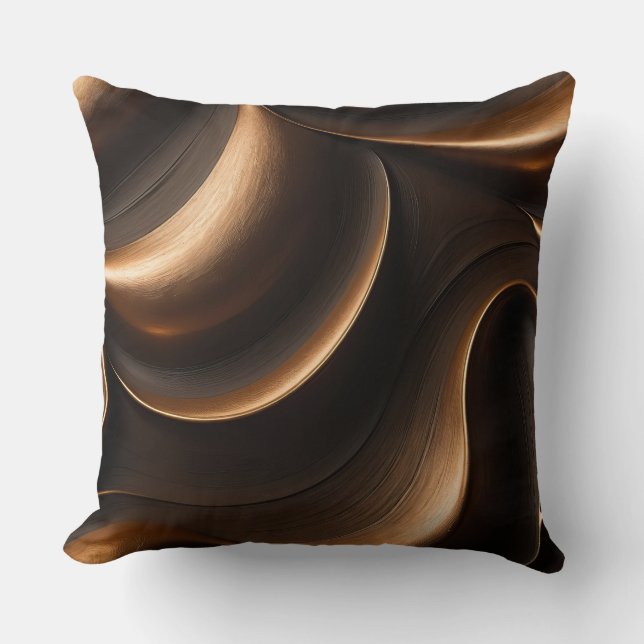 Melted Bronze Throw Pillow (Front)