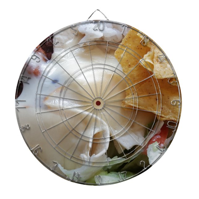 Melted Cheese Nacho Funny Food Dartboard (Front)