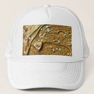 Melted chocolate ice cream cake sprinkles trucker hat