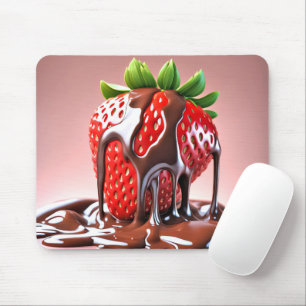 Melted Chocolate On Strawberry Mouse Pad