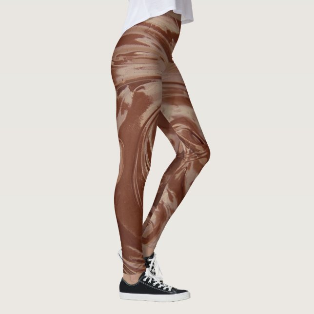 Melted Chocolate Texture Leggings (Right)