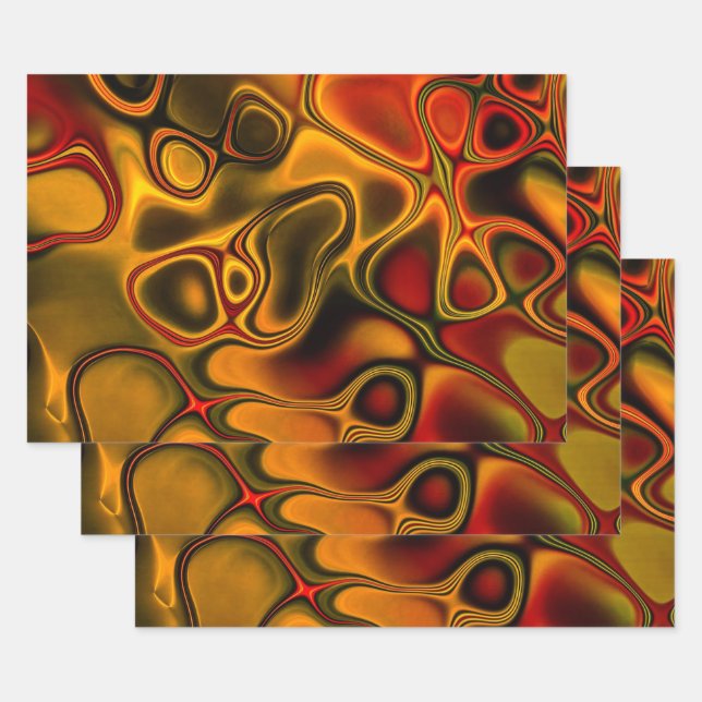 Melted Chocolate Wrapping Paper Sheet (Set)