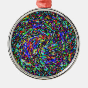 Melted Crayon Metal Ornament
