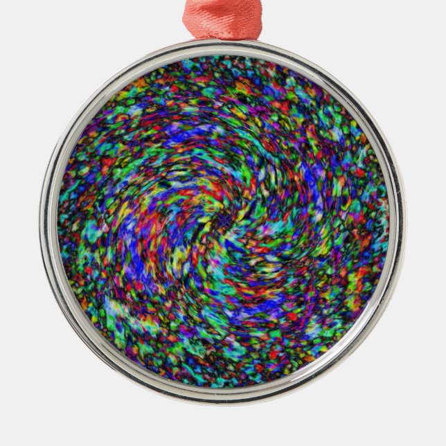 Melted Crayon Metal Ornament (Front)